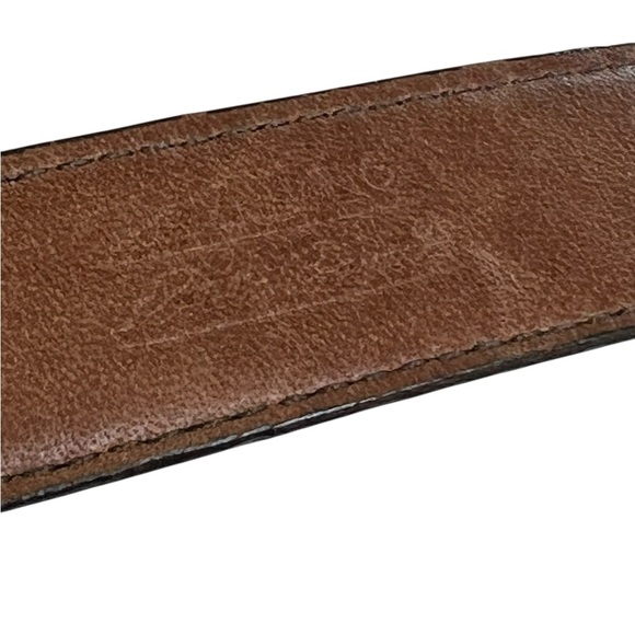 Vintage Eddie Bauer Brown Leather Belt – Brass Buckle  Vintage Eddie Bauer Unisex Thin Genuine Leather Brown Belt